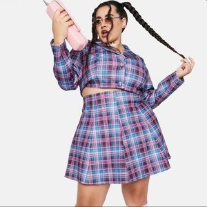 Plaid Set * TOP & BOTTOM * WORN ONCE